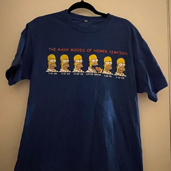 Blue Simpsons Evolution Short Sleeve Tee - Picture 1 of 4
